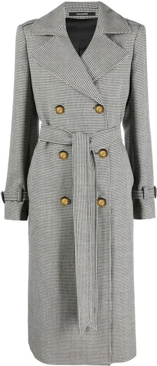 Doubled-Breasted Belted Coat