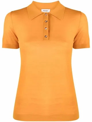 Short-Sleeved Merino Polo Top
