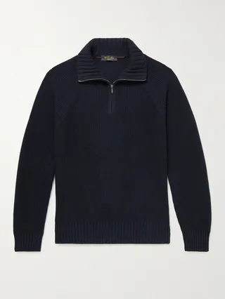 Roadster Mezzocollo Half-Zip Cashmere Sweater