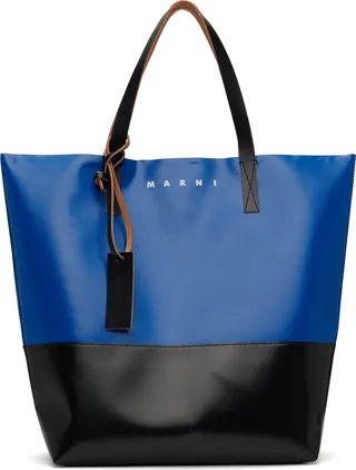 Marni Blue & Black Tribeca Tote