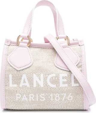 Logo-Print Leather Tote Bag