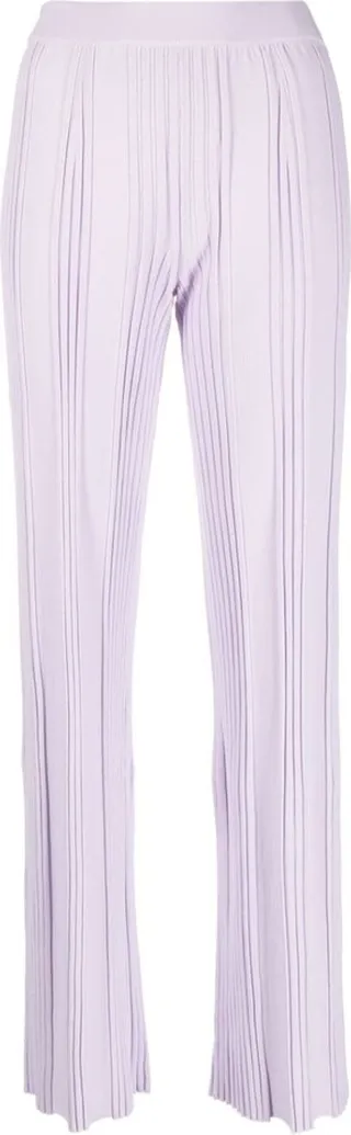 Pleated-Detail Straight-Leg Trousers