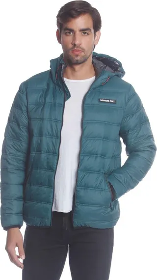 Members Only Men's Solid Packable Jacket-DEEP SEA-2X-Large