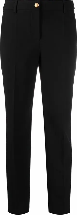 Mid-Rise Slim-Fit Trousers