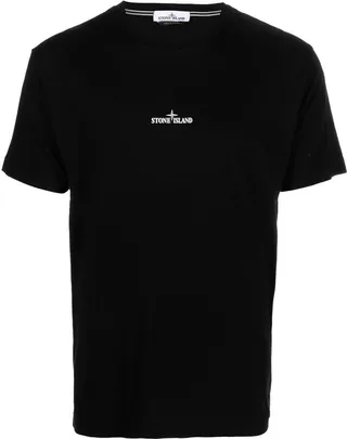 Black Logo Print Cotton T-Shirt