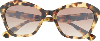 Logo 55mm Tinted Irregular Sunglasses