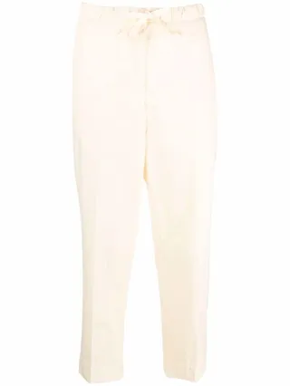 Drawstring Straight-Leg Trousers
