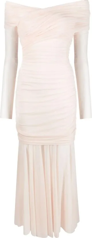 Off-Shoulder Ruched Dress