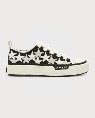 Men's Stars Court Canvas Appliqué Low-Top Sneakers
