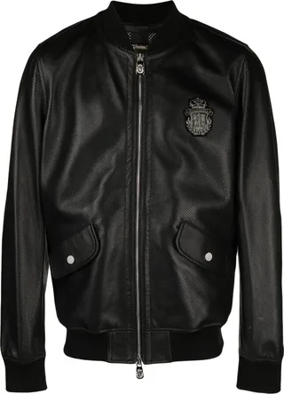 Nappa sheepskin bomber jacket