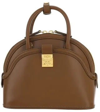 MCM Anna Logo Plaque Tote Bag