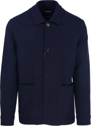 Z Zegna Buttoned Long-Sleeved Jacket