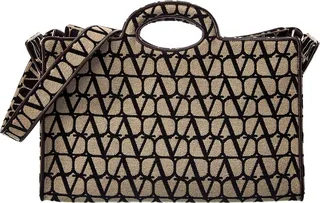 Valentino Toile Iconographe Canvas & Leather Tote