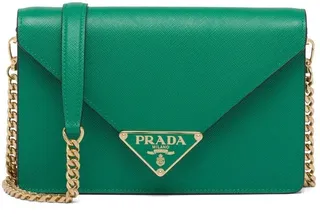 Triangle logo-plaque crossbody bag