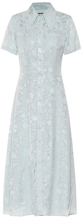 Anna floral-jacquard dress
