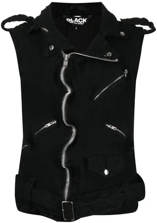 Chunky-Knit Biker Vest
