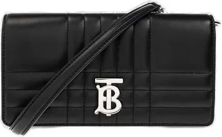 Burberry Lola Logo Plaque Quilted Shoulder Bag