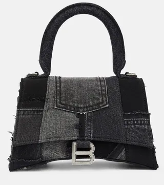 Hourglass Small denim crossbody bag