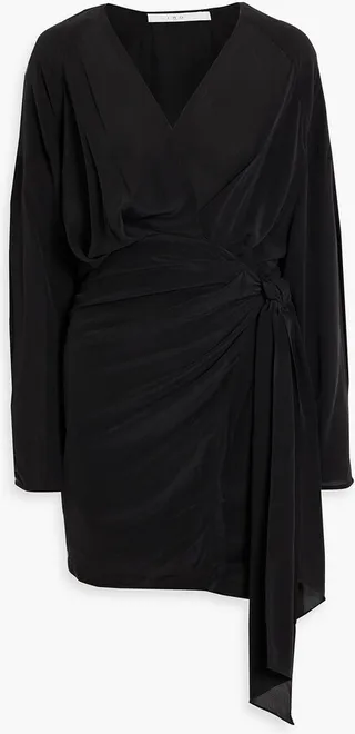 Inima silk crepe de chine mini wrap dress