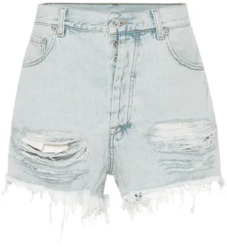 High-rise denim shorts