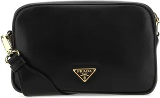Prada Logo Plaque Zipped Crossbody Bag