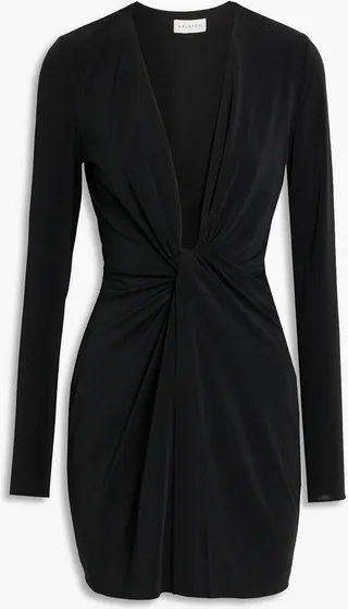 Jaycee knotted jersey mini dress