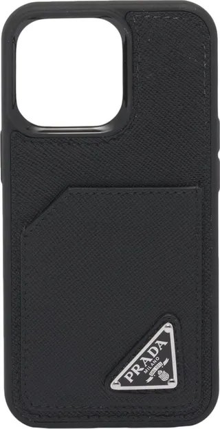Saffiano leather iPhone 14 Pro case