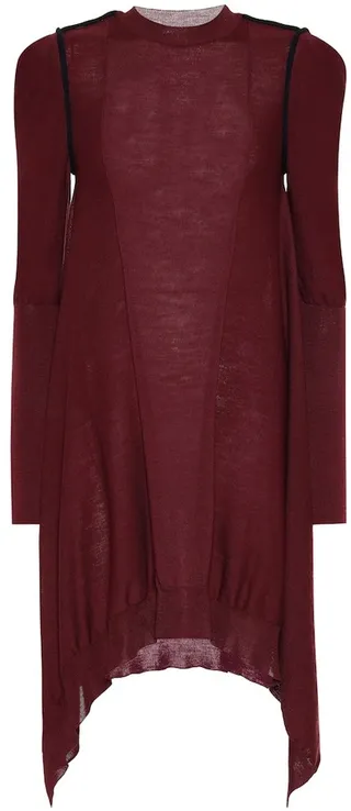 Asymmetrical wool dress