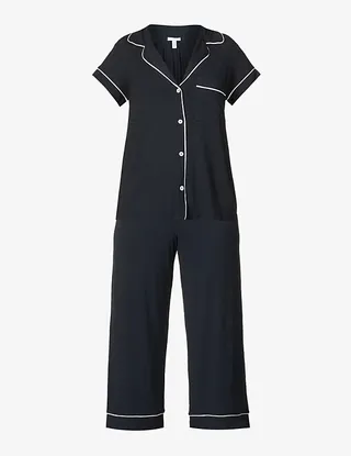 Womens Black Sorbet Gisele Stretch-jersey Pyjama set