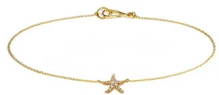 18kt yellow gold diamond Starfish bracelet