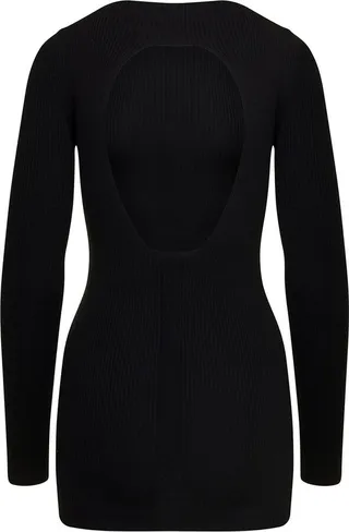 Rick Owens Maglia Backless Slash-Neck Knitted Top