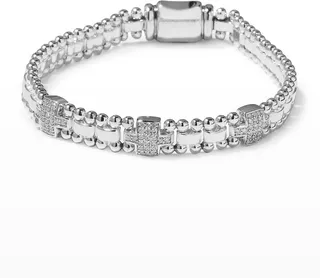 Caviar Spark Diamond 3-Link Bracelet