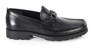 David Gancini Bit Leather Loafers