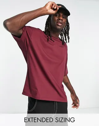 ASOS DESIGN oversized t-shirt with crew neck in deep purple