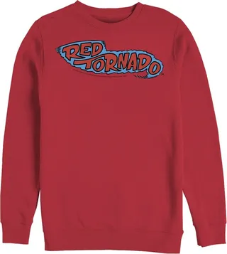 Men's Justice League Tornado Logo Sweatshirt - Red - 3X Large