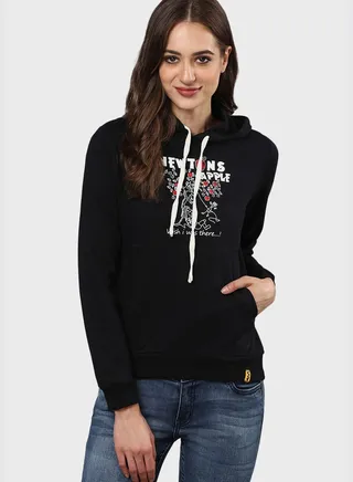 Front Pocket Printed Hoodie