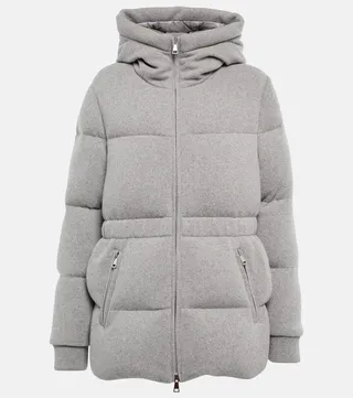 Daval cashmere and wool down jacket