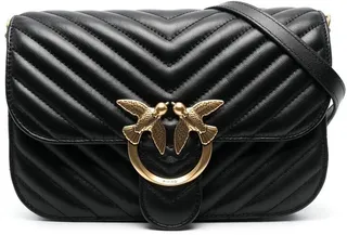 Love chevron quilted shoulder bag