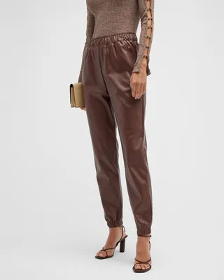Vegan Leather Joggers