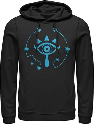 Men's Nintendo Zelda Breath of the Wild Eye Pull Over Hoodie - Black - 3X Large