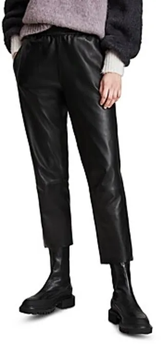 Allsaints Jen Leather Cropped Pants
