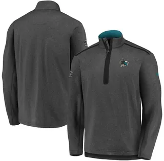 Majestic San Jose Sharks Men's Travel & Training Quarter Zip Pullover