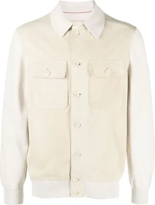 Hybrid Leather Shirt Jacket