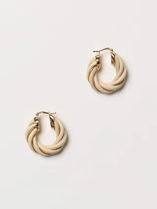 Bottega Veneta twist nappa and silver earrings