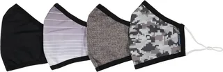 Andy & Evan Adult General Sizing ADULT 4 PACK FACE MASKS Black