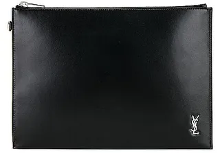 Saint Laurent Zipped Tablet Holder in Black