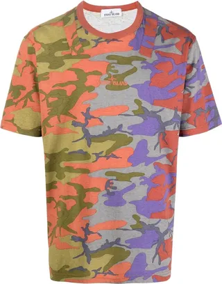 camouflage-print cotton T-shirt