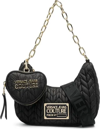 Faux-Leather Matelassé Shoulder Bag