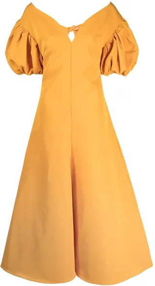 Short Puff Sleeves Gown