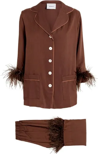 Sleeper Feather-Trimmed Party Pyjama Set
